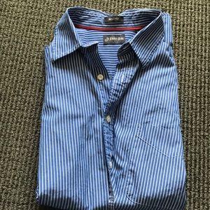 Blue stripes dress shirt